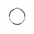 Brățară turmalină neagră și accesorii din argint 925 placat cu aur 24k