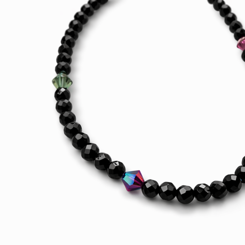 Brățară turmalină neagră și Cristale Swarovski