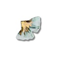 Ginkgo leaf brooch with gold on a white background