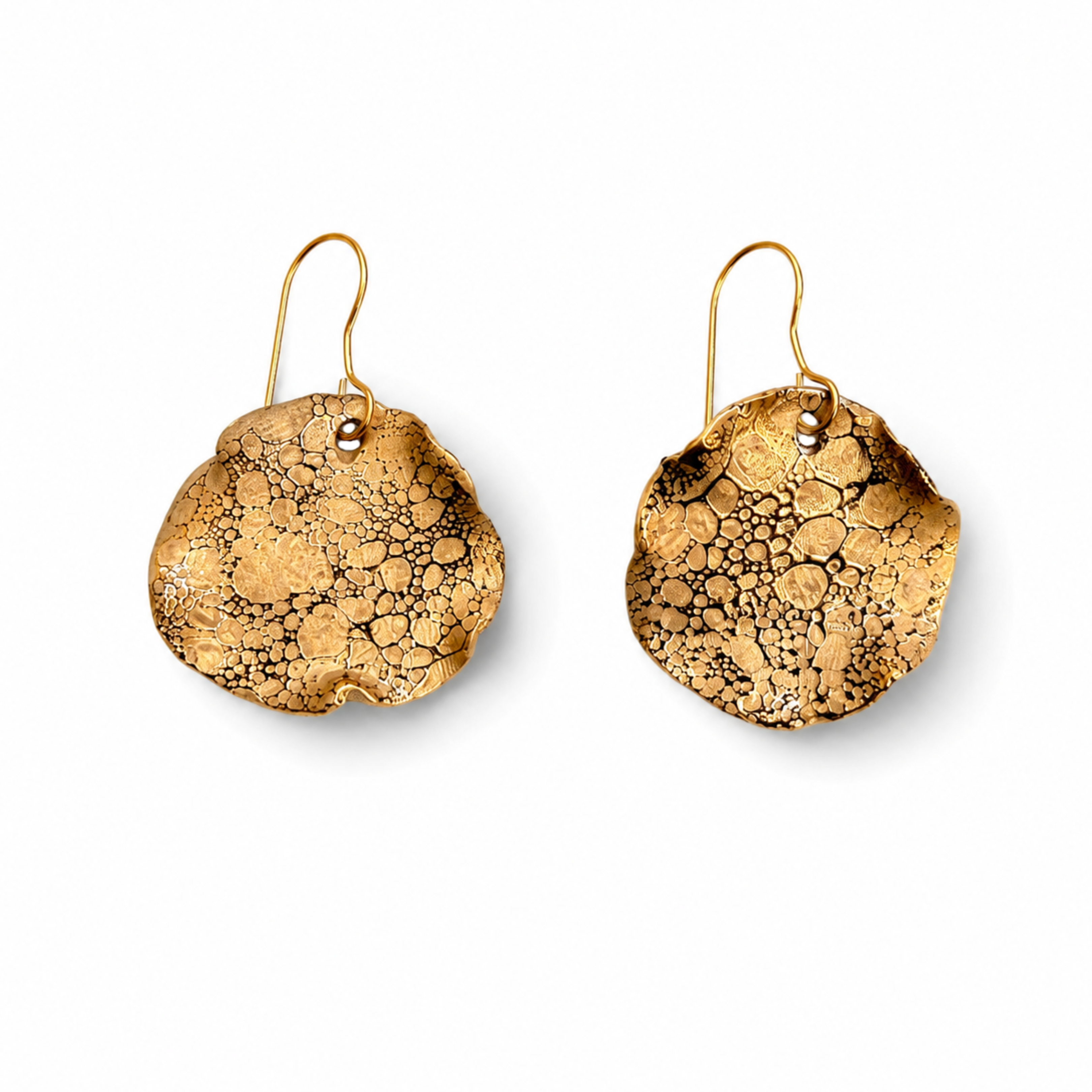 porcelain earrings gold decorated