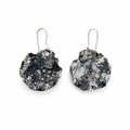 porcelain earrings decorated with platinum