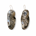 porcelain earrings with platinum details 